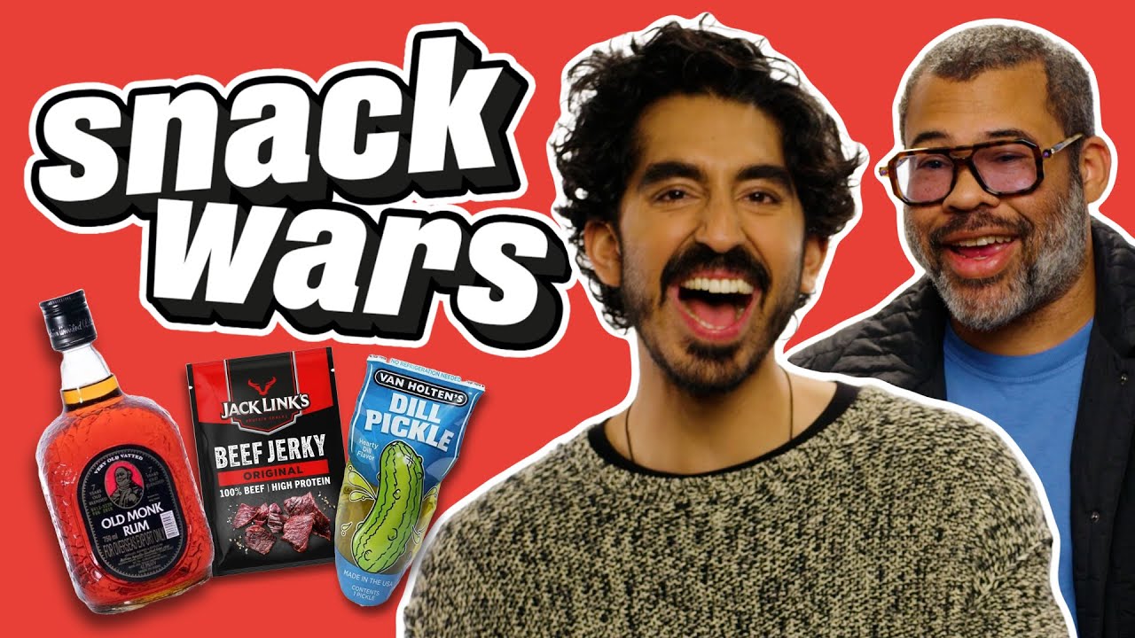 Dev Patel & Jordan Peele Compare Indian and American Food | Snack Wars