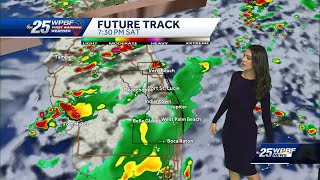 Unsettled weather patterns this weekend in the Palm Beaches and Treasure Coast