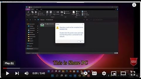 How to solved operation could not be completed error 0x709 Fix windows 11