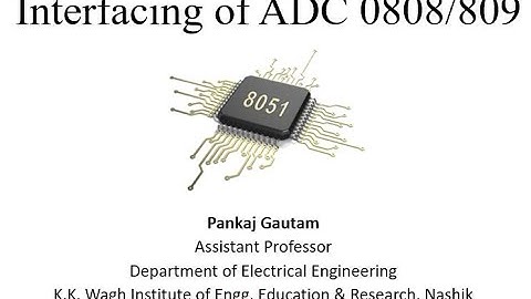 Interfacing of ADC 0809 with 8051 Microcontroller