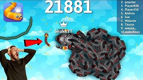 OMG! 22,000 Scored Giant Snake Died Like A Noob In Snake.Io 🐍 Epic Snakeio Gameplay