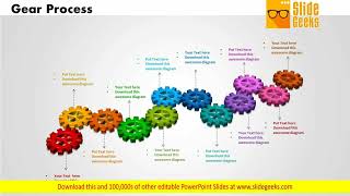 Powerpoint Process Gears Process Teamwork Ppt Template