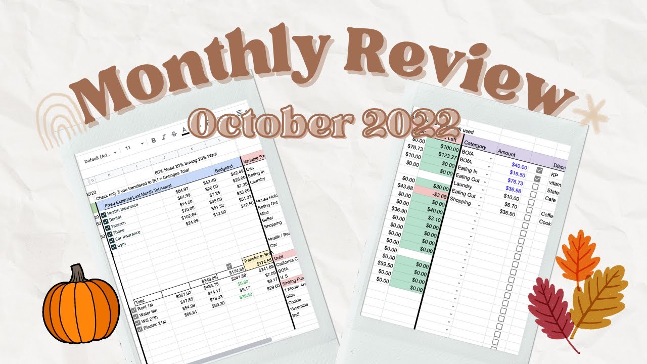 October 2022 | Paycheck Check In | Budget Check In - YouTube
