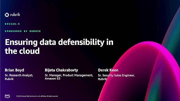 AWS re:Invent 2024 - Ensuring data defensibility in the cloud (SEC226)