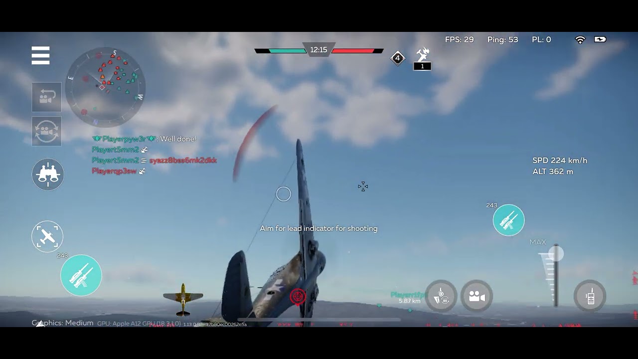 Air battle (War Thunder Mobile)