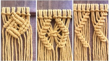 3 stunning Macramé Knots You NEED to Learn!Handmade Art Tutorial (part 13)