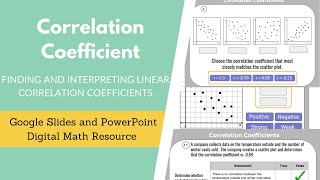 Correlation Coefficient Algebra Google Slides Activity | AZalgebra