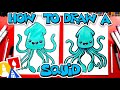 How To Draw A Funny Cartoon Squid