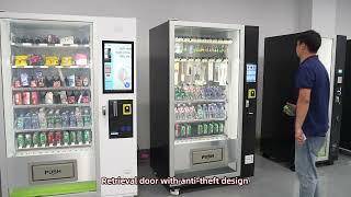DM610 10 1T Combo vending machine with with hangers, spirals and pusher