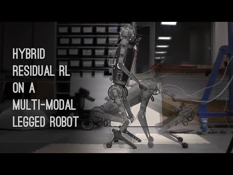 Multi-Modal Legged Locomotion Framework with Automated Residual Reinforcement Learning