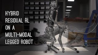 Multi-Modal Legged Locomotion Framework with Automated Residual Reinforcement Learning