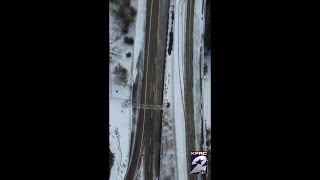 Houston highways frozen during historic snowfall