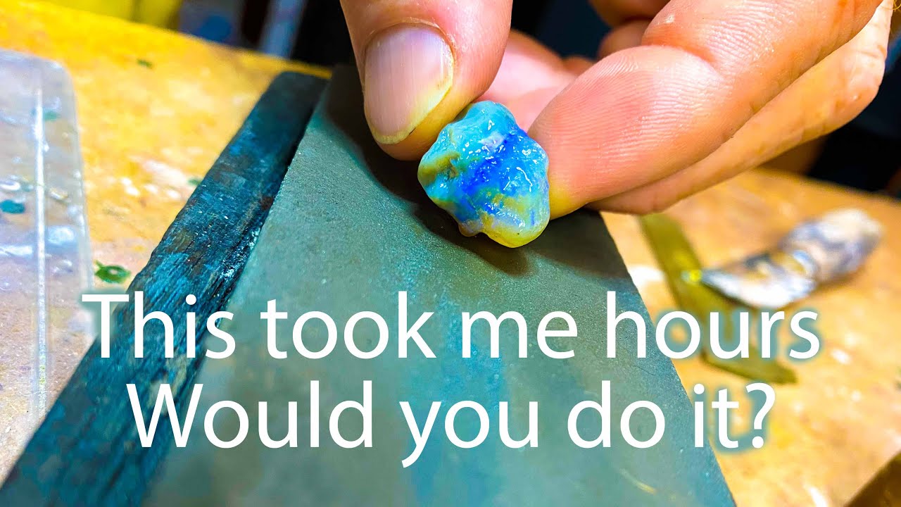 polishing opal by hand