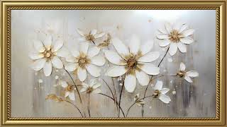 Vintage Beautiful Flowers Painting | Frame TV Art Screensaver for TV Wallpaper