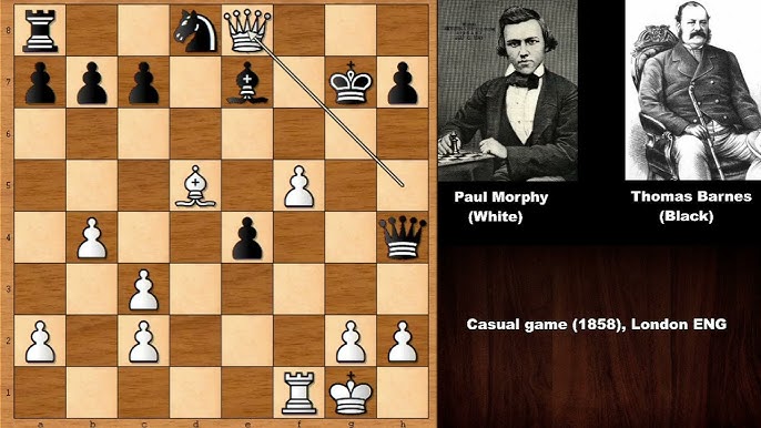 Paul Morphy faz SACRIFÍCIO HISTÓRICO DE DAMA 