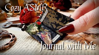 Mini Vintage Art Diary 🕯️🖤 Gothic Winter Theme | Junk Journal Inspiration | ASMR No Talking