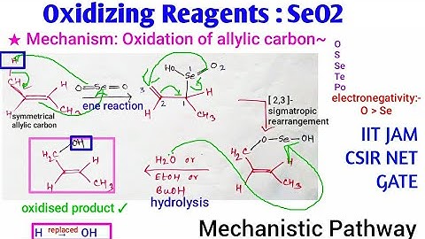 Reagents Chemistry, SeO2 Oxidation of allylic carbon, Mechanism Application for JAM CSIR NET GATE