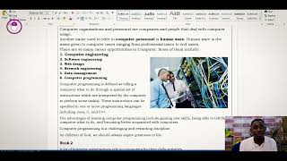 Grade 6 ICT Lesson Review for week 1 and 2