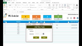 Fully Functional To-do List in Excel (Part-3)