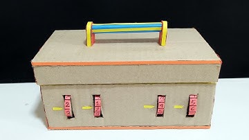 How to Make Treasure Chest With 4 Digit Password - Cardboard DIY