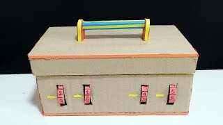 How to Make Treasure Chest With 4 Digit Password - Cardboard DIY