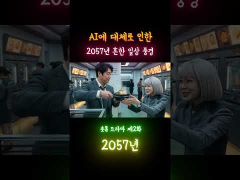 "갈비탕 시켰는데 정육면체가 나옴" AI가 지배한 2057년 흔한 직장인의 개막장 하루 (SF 코믹 숏폼 드라마 2화)