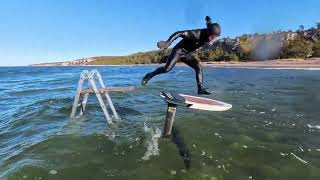 Ladder start pump foil, the best tool to surf anywhere!