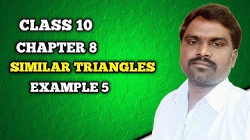 similar triangles class10th maths chapter 8 Examples 5 @BALASIRMATHSCLASS