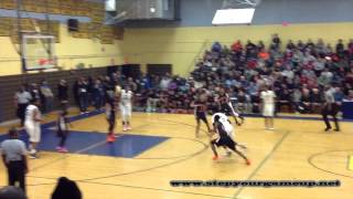 Potomac's Q "All Day" Smith's 2 2-hand dunks vs. Oakland Mills in Region Championship win.