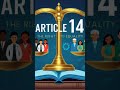 Right to Equality:Articles 14-18 Justice for All#bpsc#upsc#article14#viral#shortsviral#reels#gk#aedo