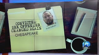 Chesapeake sex offender accused of entering a school faces two new charges