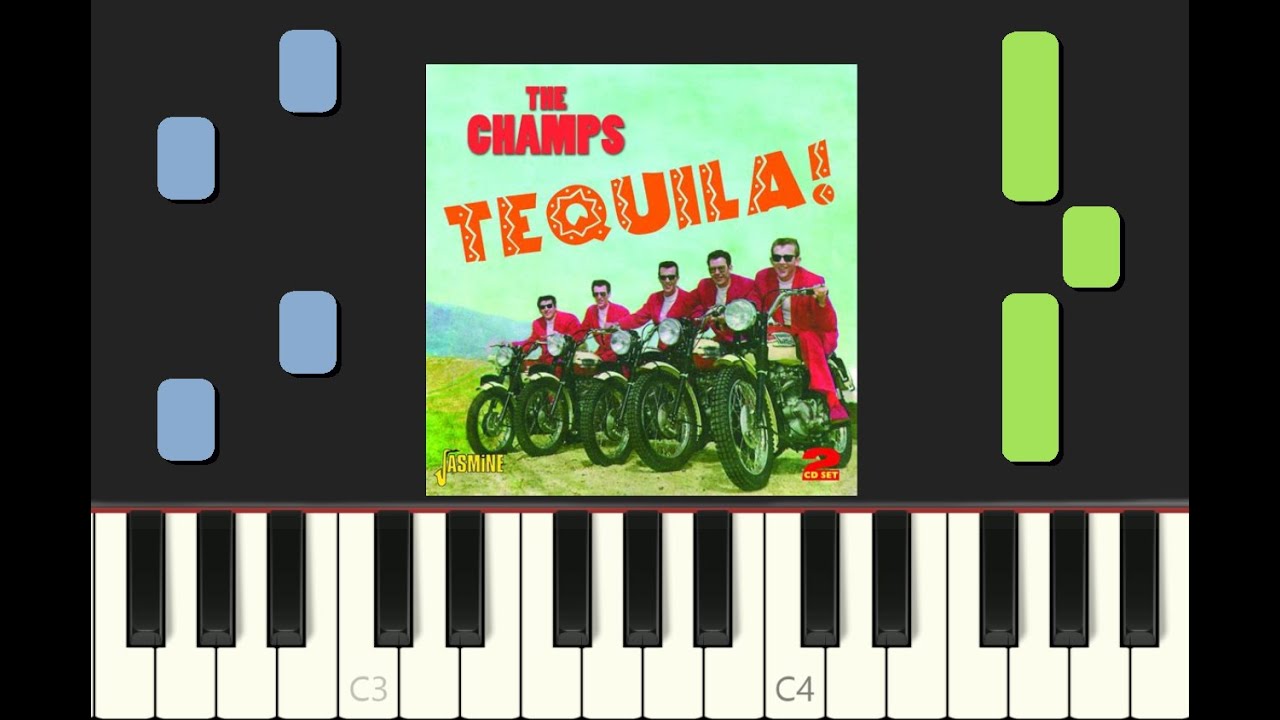 Piano tutorial TEQUILA by Chuck Rio The Champs 1958 with free sheet music pdf