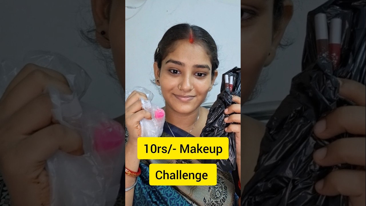 Honest 10/- rs Makeup Tutorial || 10/- rs Makeup Challenge || 