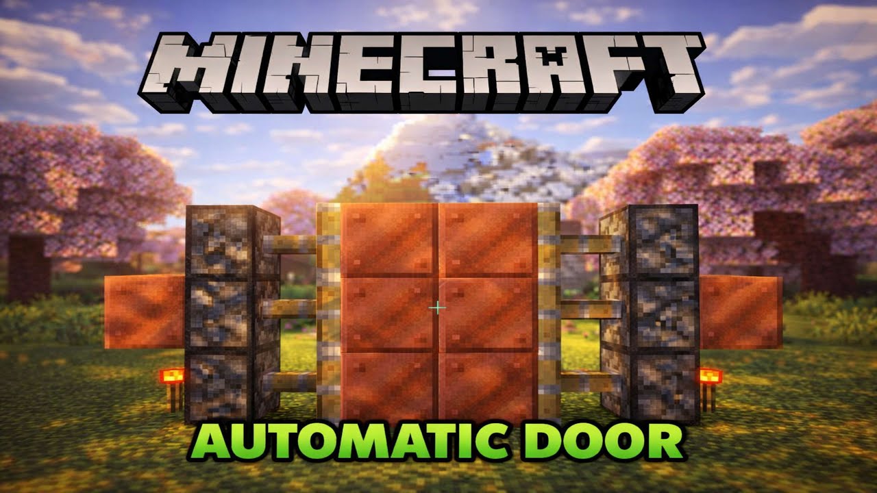 SIMPLEST AUTOMATIC DOOR IN MINECRAFT