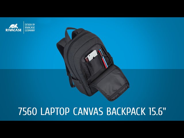 3 rivacase 7560 canvas backpack for 15.6-inch laptop RIVACASE 7560 Laptop Canvas Backpack 15.6