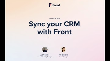 Sync your CRM with Front