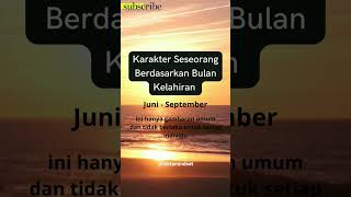 Karakter Seseorang Berdasarkan Bulan Kelahiran#2 #shorts #facts #fakta