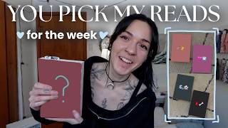 Reading books YOU picked for a week  📖