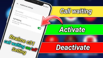 How to activate call waiting on realme c31 // call waiting setting