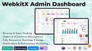 Fully Responsive Bootstrap 5 Admin Dashboard Template for SaaS, CRM, and Admin Panels