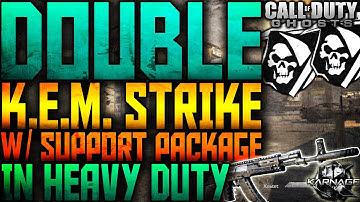 COD: Ghosts - "DOUBLE KEM STRIKE" w/ Support Package in "HEAVY DUTY"! (COD Ghosts Gameplay)