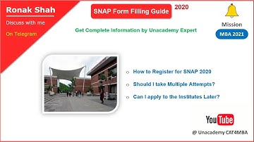 SNAP 2020 Registration Process Guide | Unacademy CAT4MBA | Ronak Shah