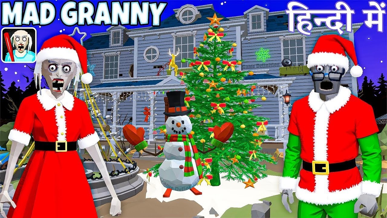 MAD GRANNY & GME  CHLRBRATES CHRISTMAS 🧑‍🎄madgran scary horror story Santa granny grandpa