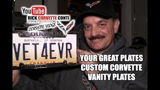 GREAT CUSTOM CORVETTE LICENSE PLATES  ~ VANITY PLATES