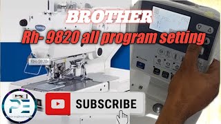 #brother Rh 9820 All program set up. #brother #palas engineering 777👨‍🔧