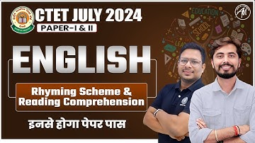 CTET July 2024 : Rhyming Scheme & Reading Comprehension #50 by Adhyayan Mantra