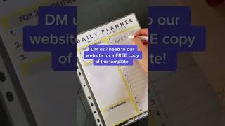 THREE WAYS TO USE A DAILY PLANNER TEMPLATE #shorts