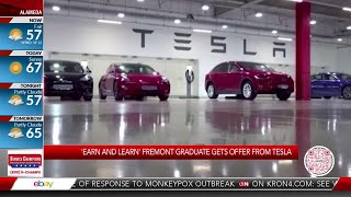 Fremont free manufacturing training graduate offered job at Tesla