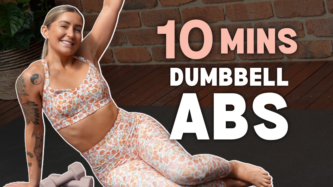 10 Min CORE STRENGTH // Dumbbell Workout | NO REPEAT | Beginner ...