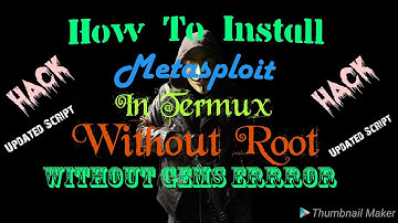 How To Install Metasploit In Termux Without Root ||No Gems Error||Updated Script